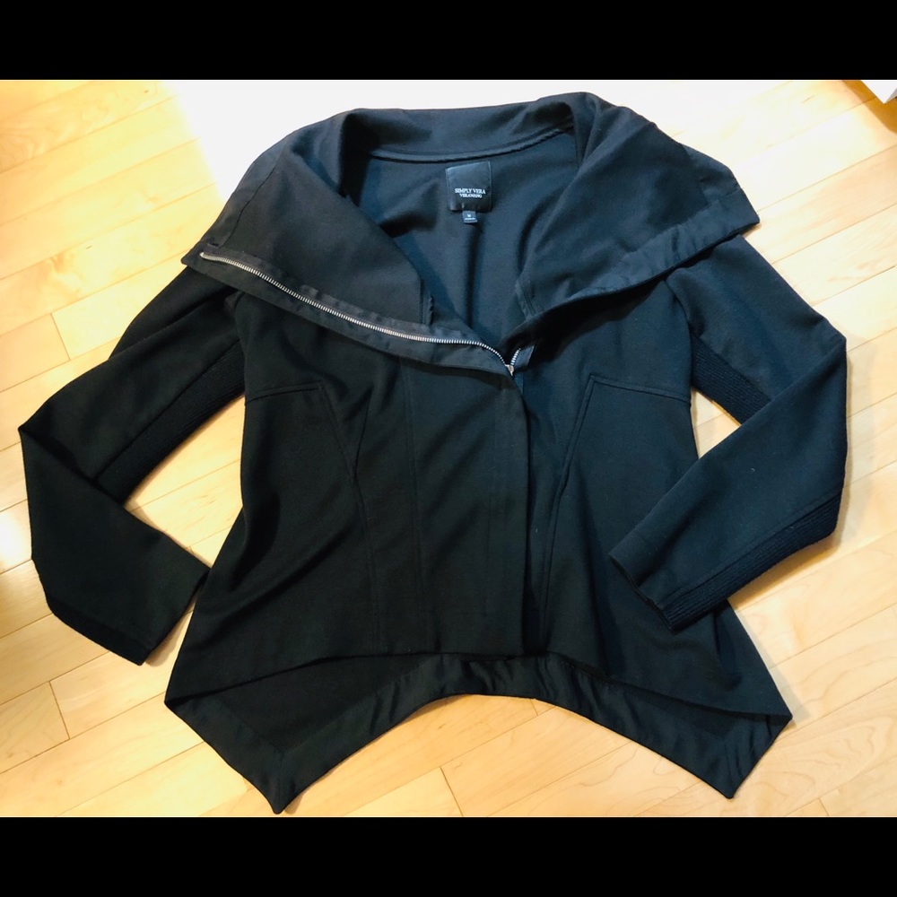Simply Vera black asymmetrical jacket